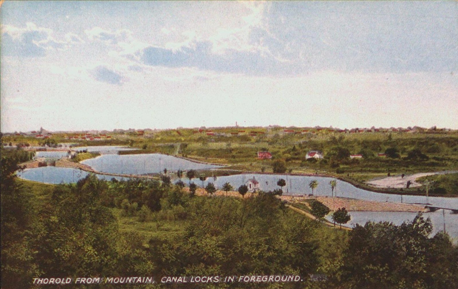 Thorold from the Mountain with the Welland Canal St. Catharines Public
