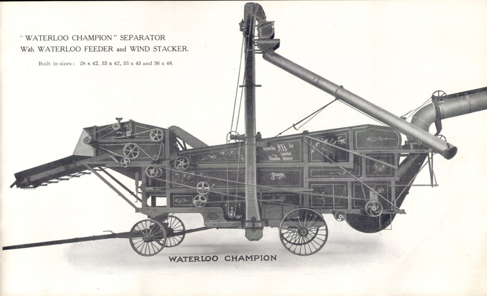 "Waterloo Champion Separator" View Waterloo Manufacturing Company