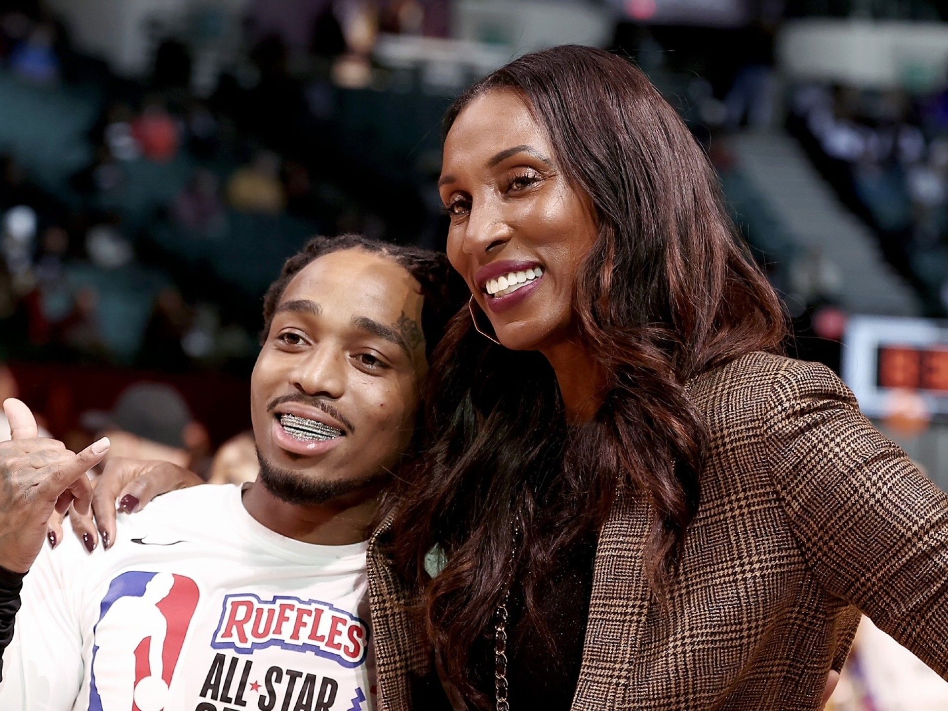 Quavo Shines Bright At NBA AllStar Celebrity Game MVP, Lisa Leslie