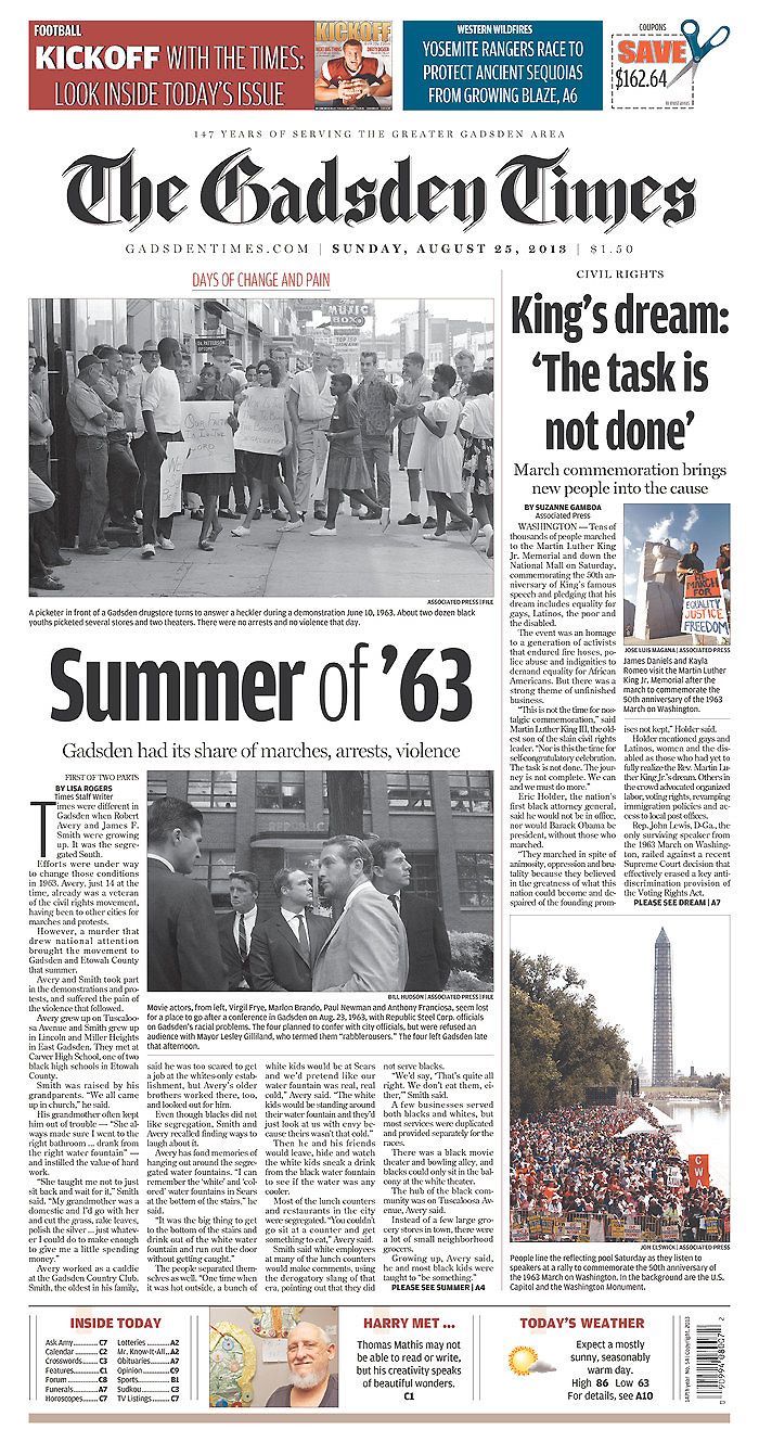 The Gadsden Times (Alabama) Image 6 from March on Washington Is Front(04)