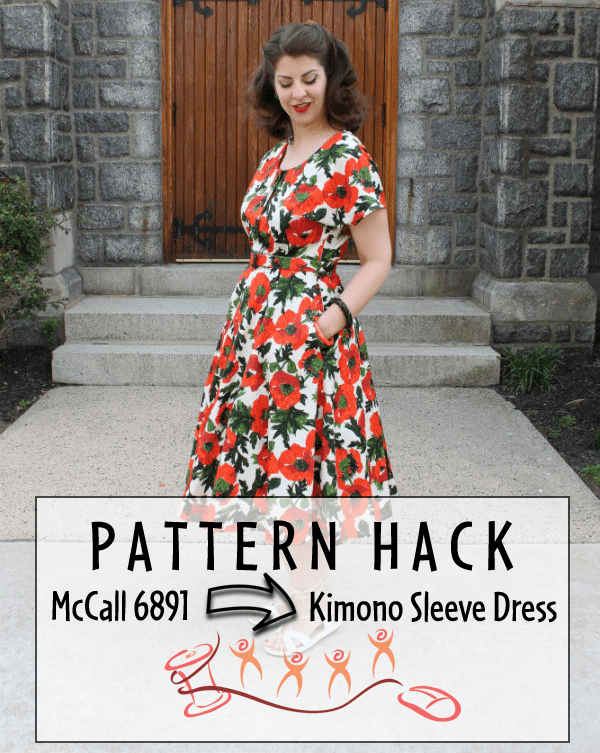 Pattern Hack Kimono Sleeve Shirt Dress 4/27/16 Blog