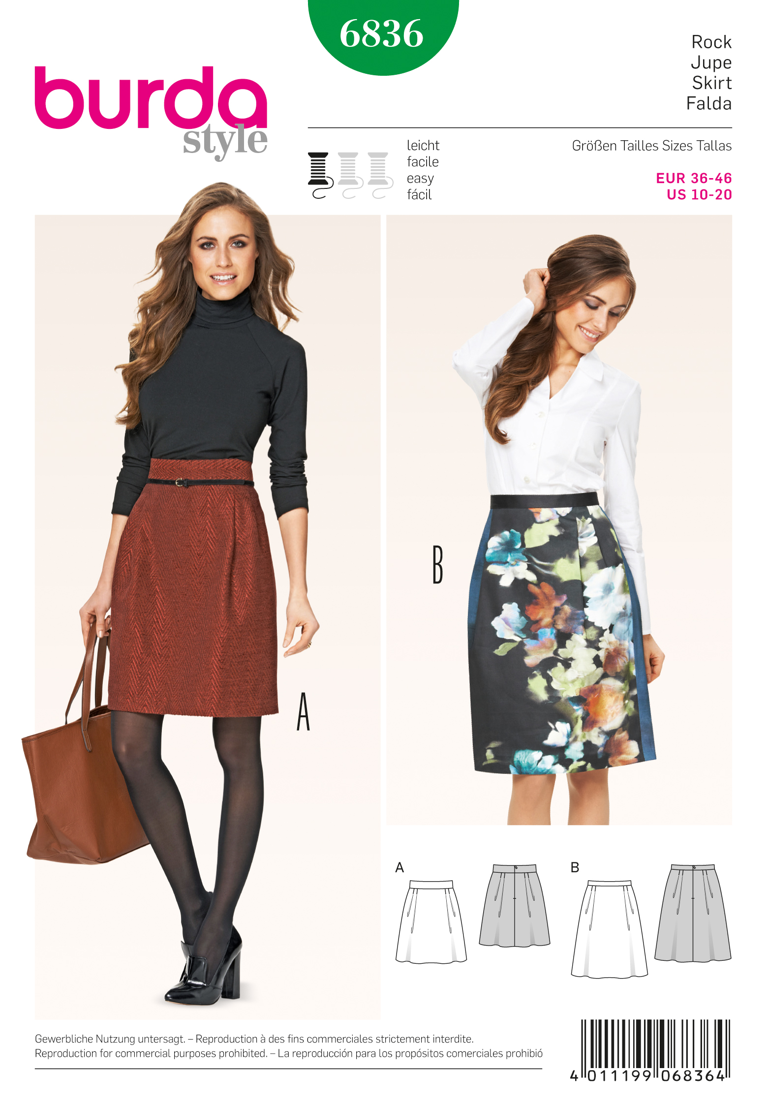 Burda 6836 Skirts