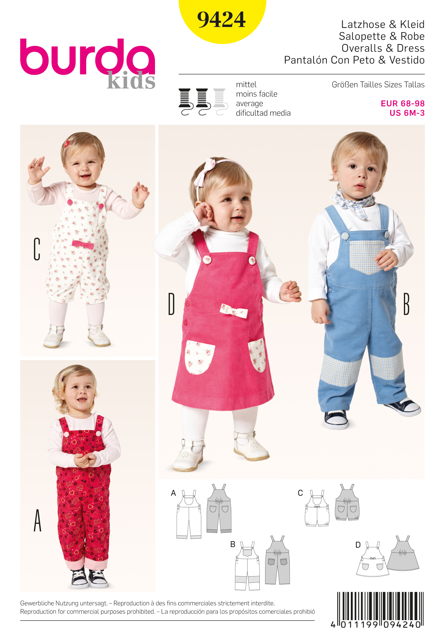 Burda 9424 Toddlers
