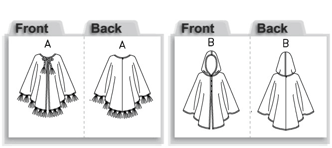 Butterick 4266 Misses Poncho sewing pattern