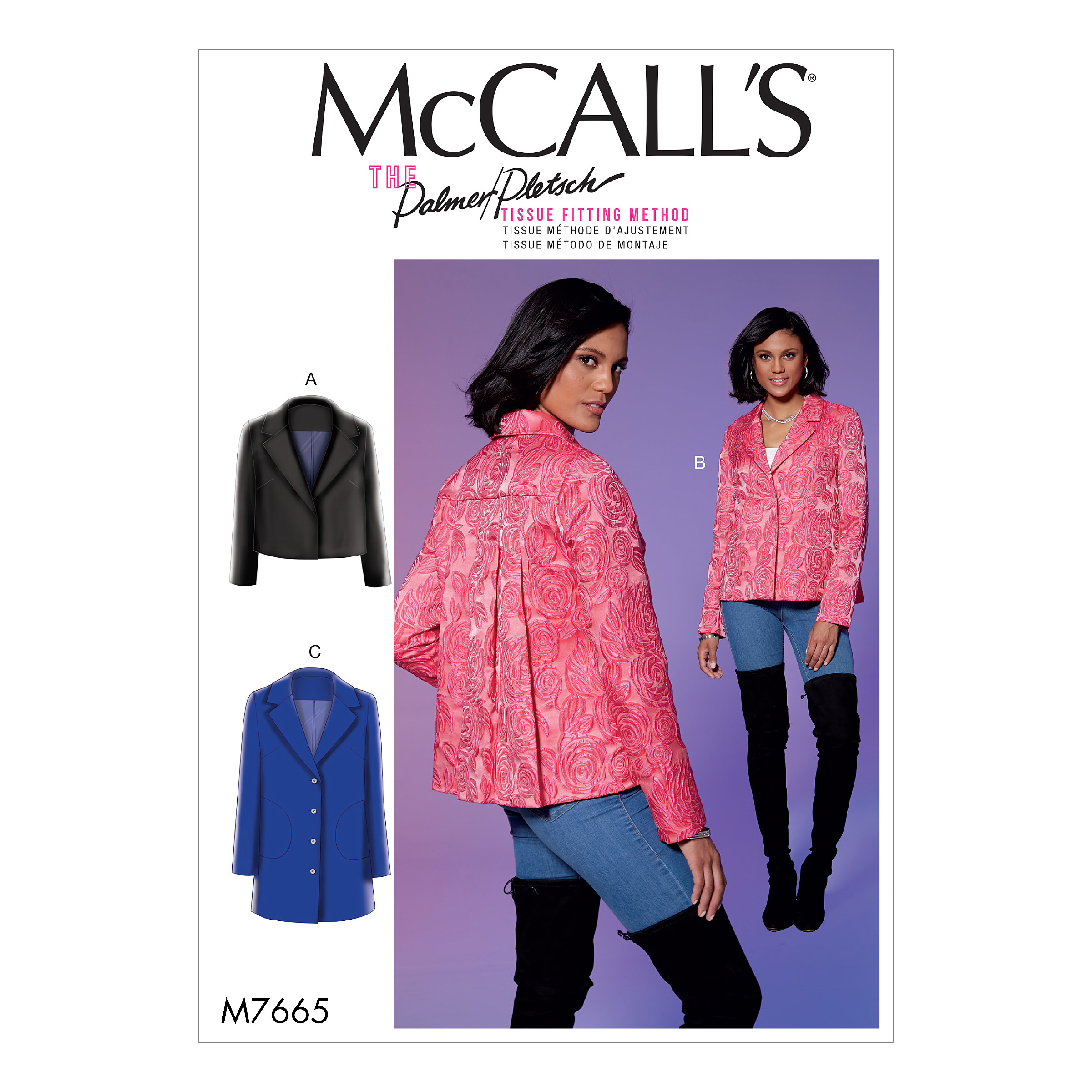 McCall's 7665 Misses' Jackets with Yoke and Back Pleats