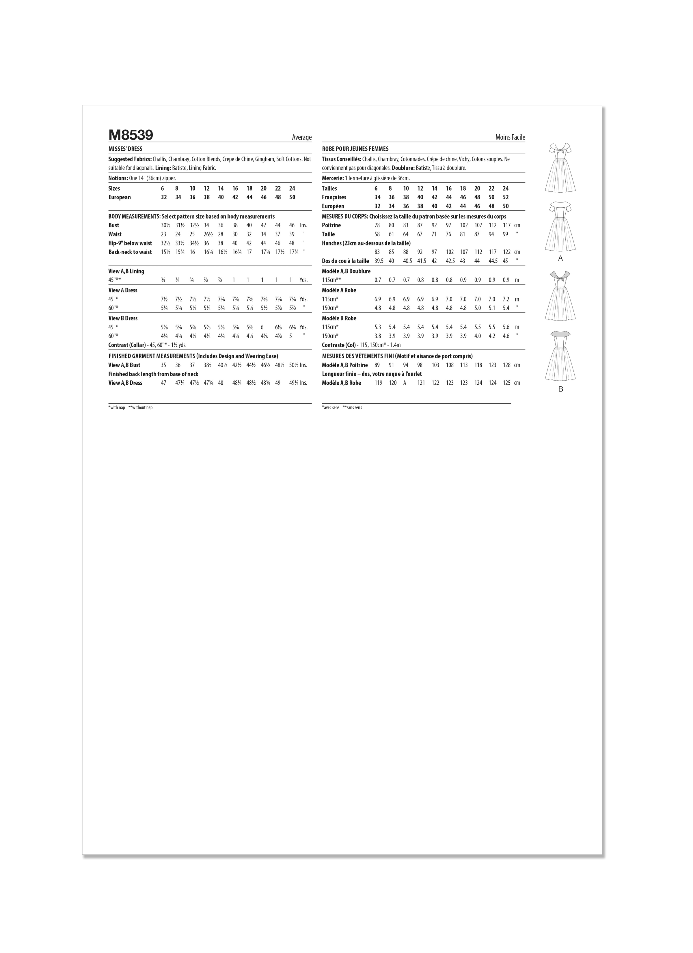 McCall's 8539 Misses' Dress by Laura Ashley