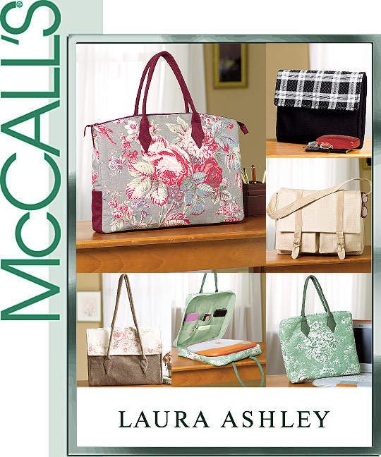 McCall's 4531 Laura Ashley office totes sewing pattern
