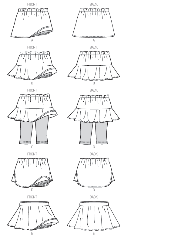McCall's 6918 Children's/Girls' Skorts sewing pattern