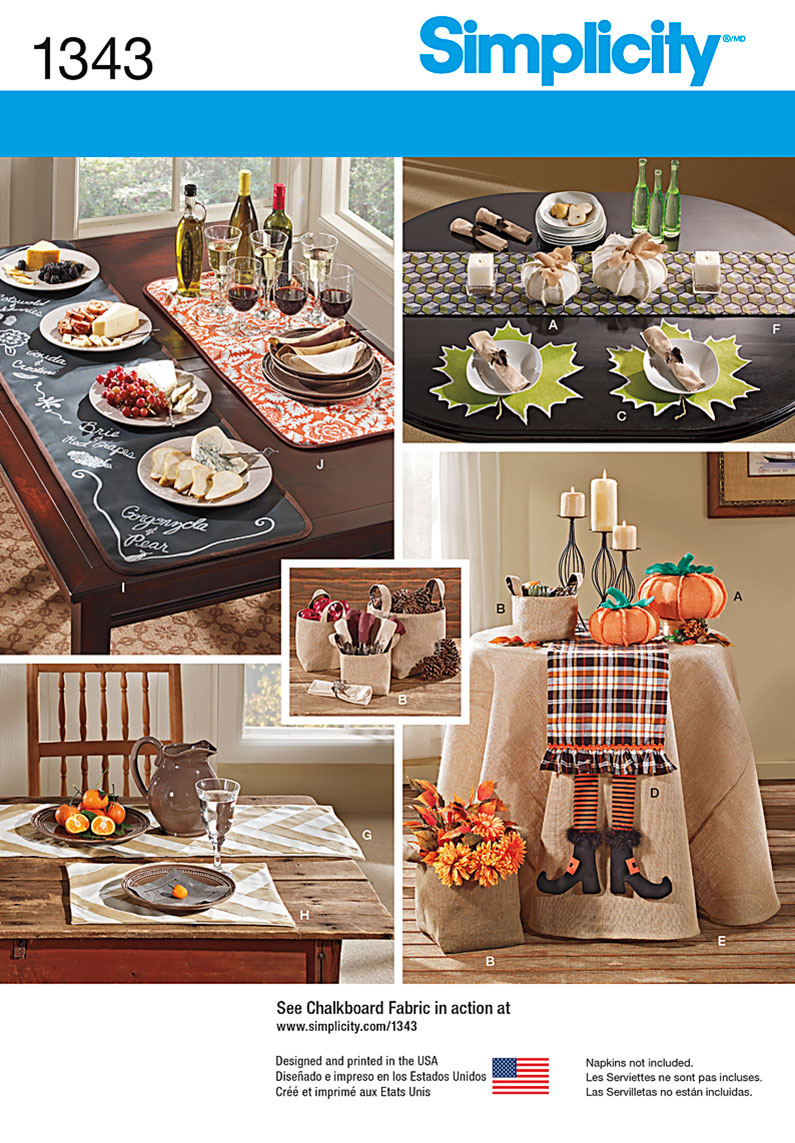 Simplicity 1343 Autumn Table Accessories