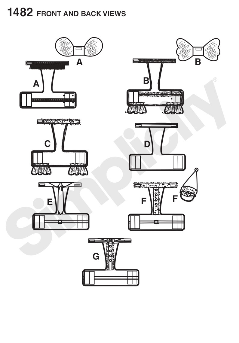 Simplicity 1482 Dog Clothes in Three Sizes…S, M, L