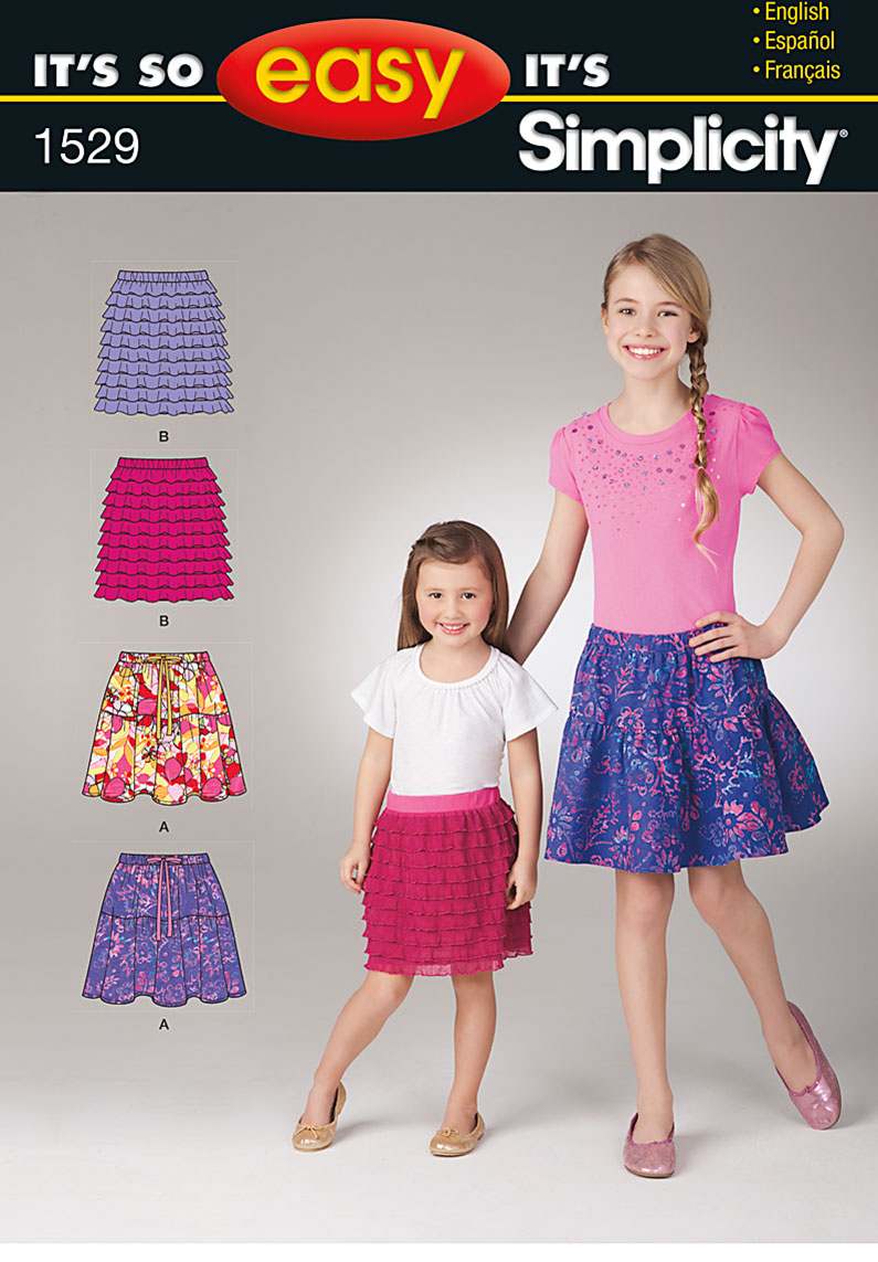 Simplicity 1529 It's so Easy Child's and Girls' Skirts