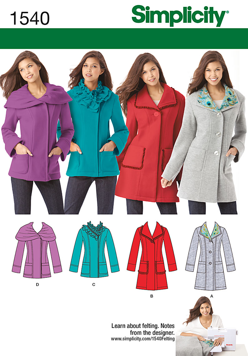 Simplicity 1540 Misses' & Miss Petite Jackets