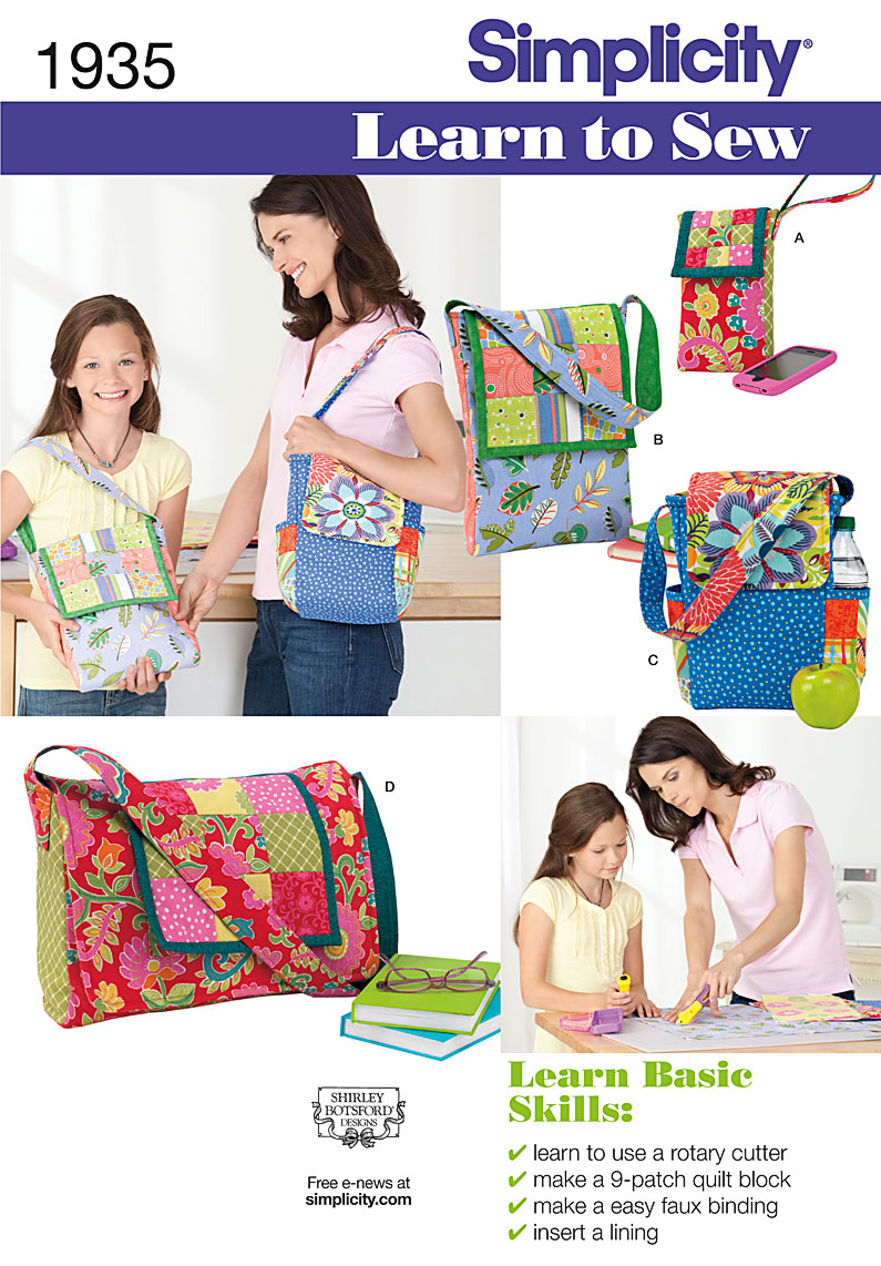 Simplicity 1935 Learn to Sew Bags