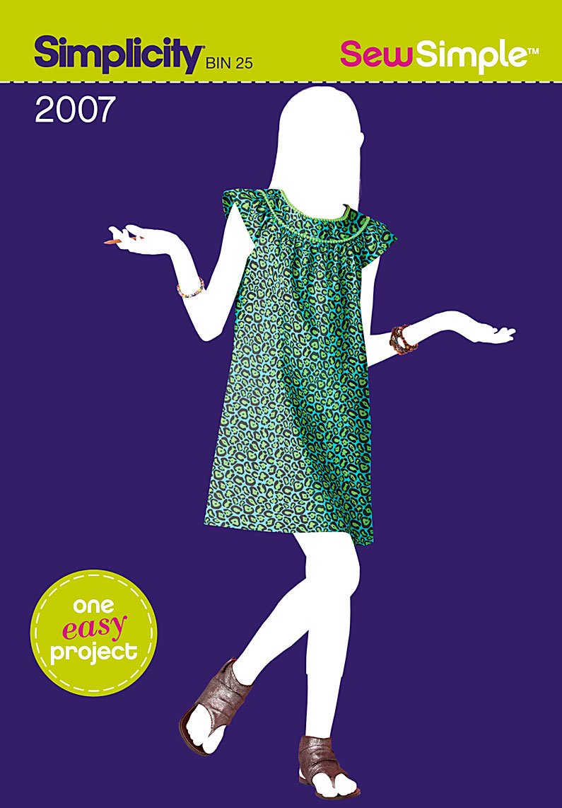 Simplicity 2007 Sew Simple Girls pullover dress