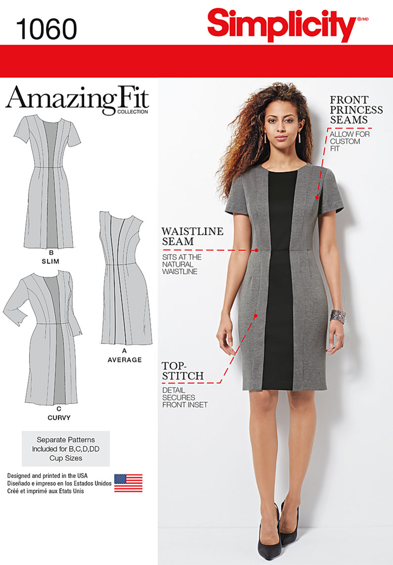 Simplicity 1060 Misses' & Plus Size Amazing Fit Dress