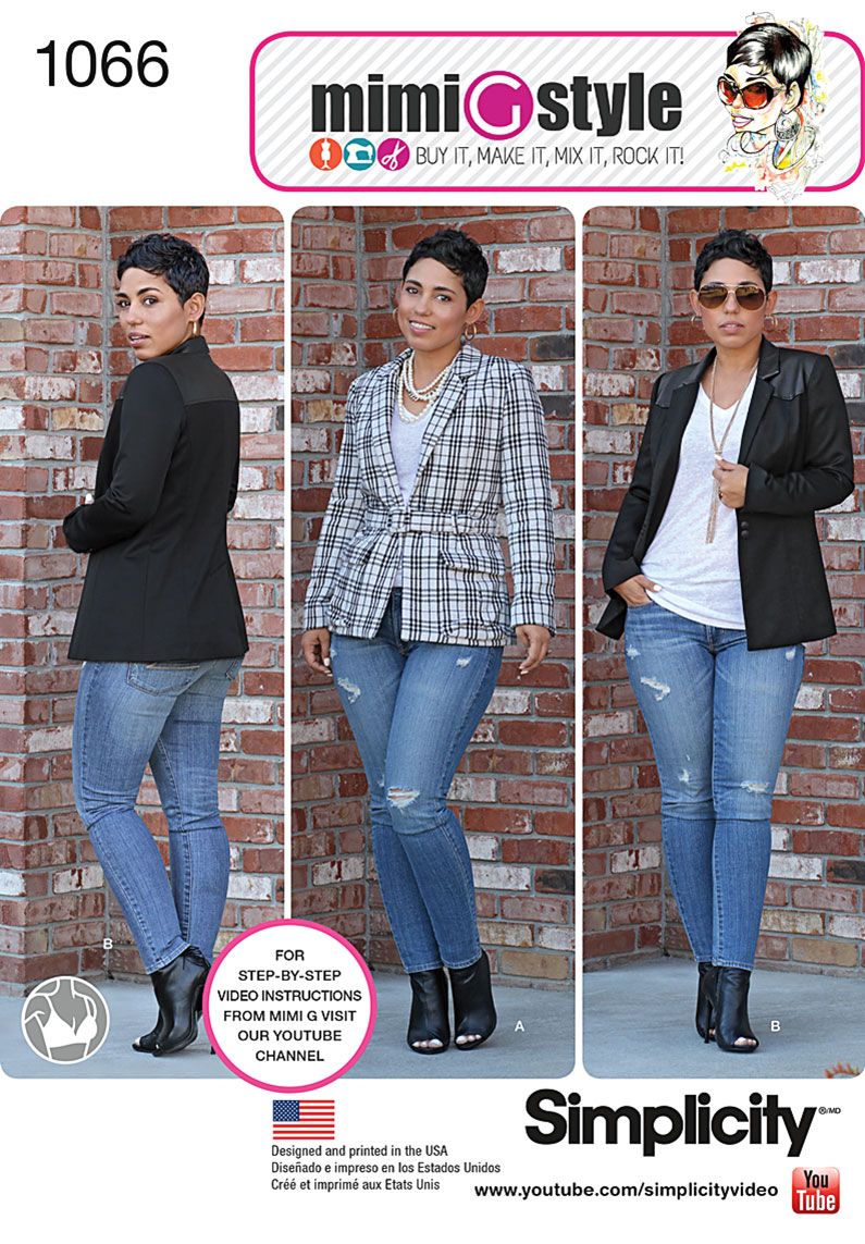 Simplicity 1066 Misses' Lined Jacket Mimi G Collection sewing pattern