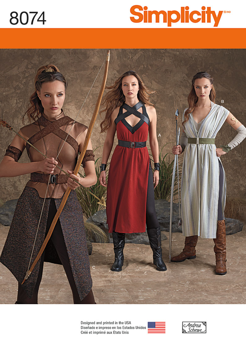 Simplicity 8074 Misses' Warrior Costumes
