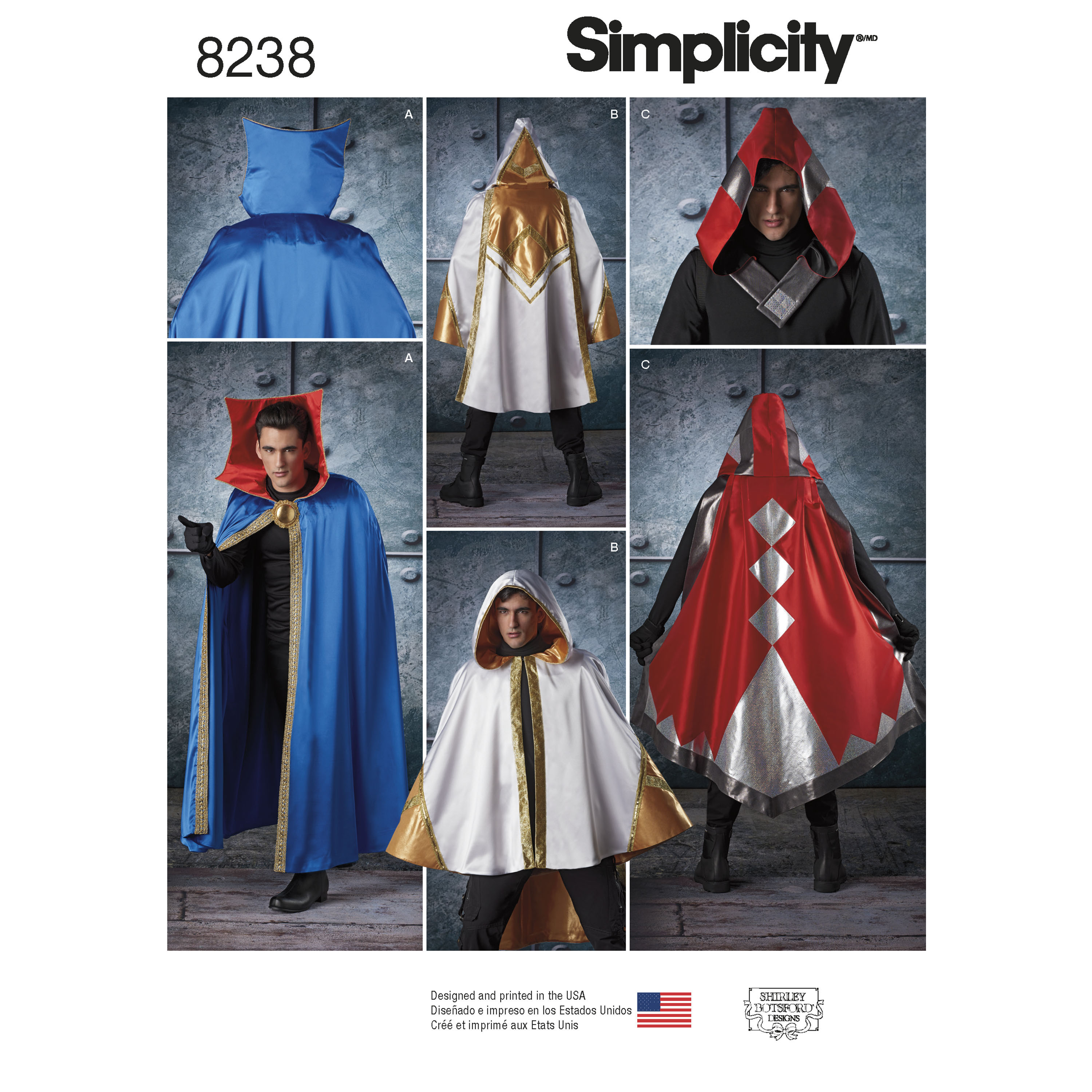 Simplicity 8238 Misses', Men's and Teen's Cape Costumes