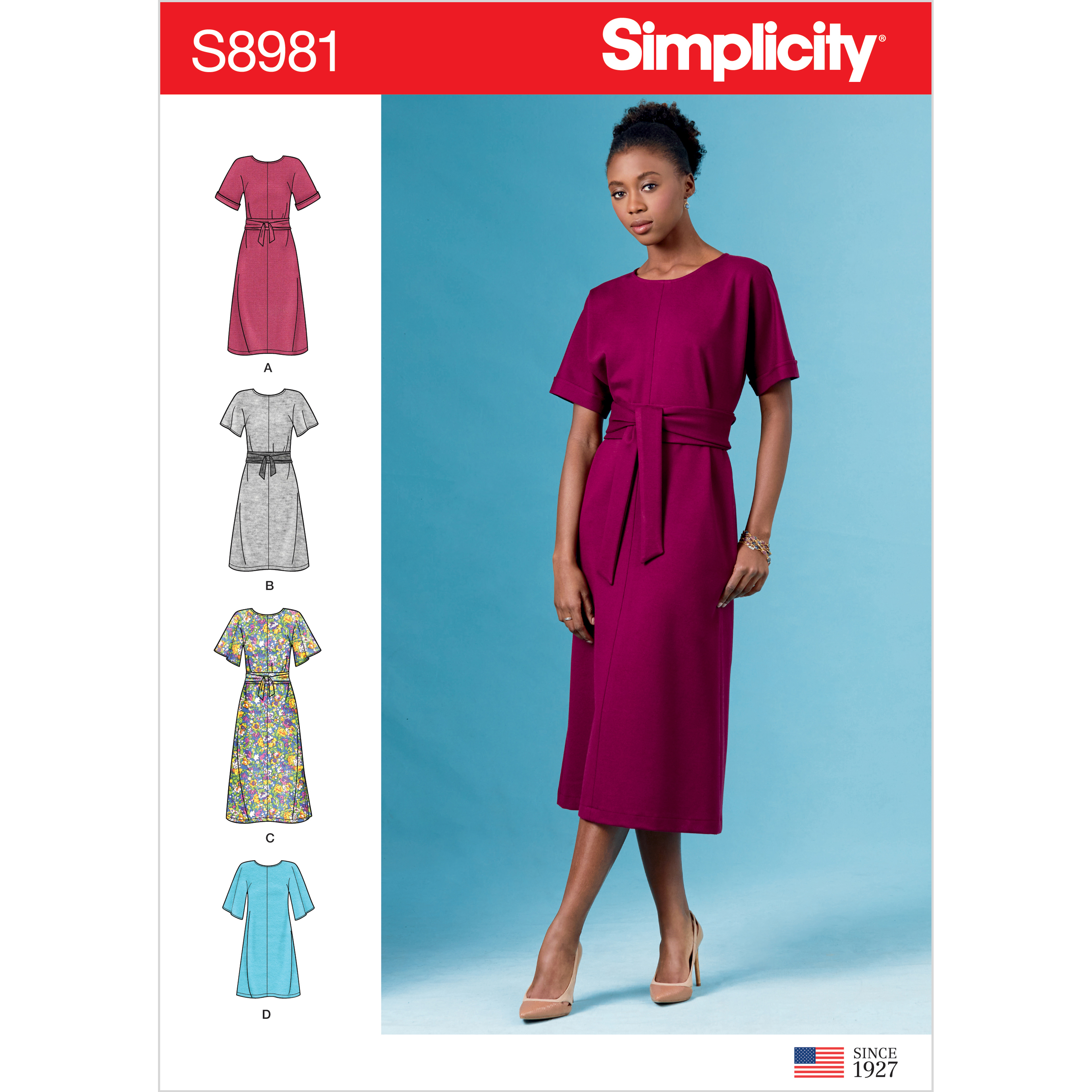 Simplicity 8981 Misses' Front Tie Dresses