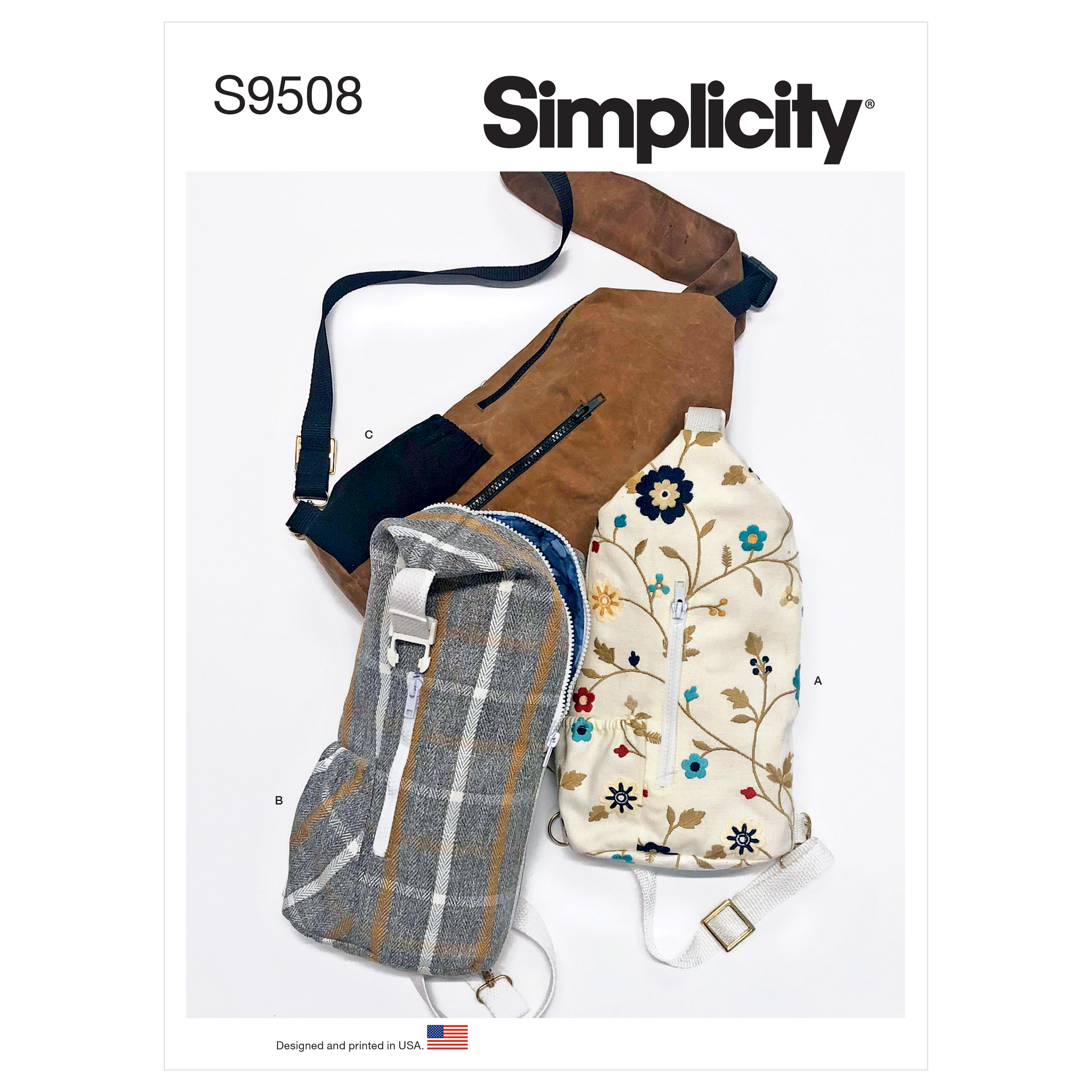 Simplicity 9508 Sling Bags in Two Sizes