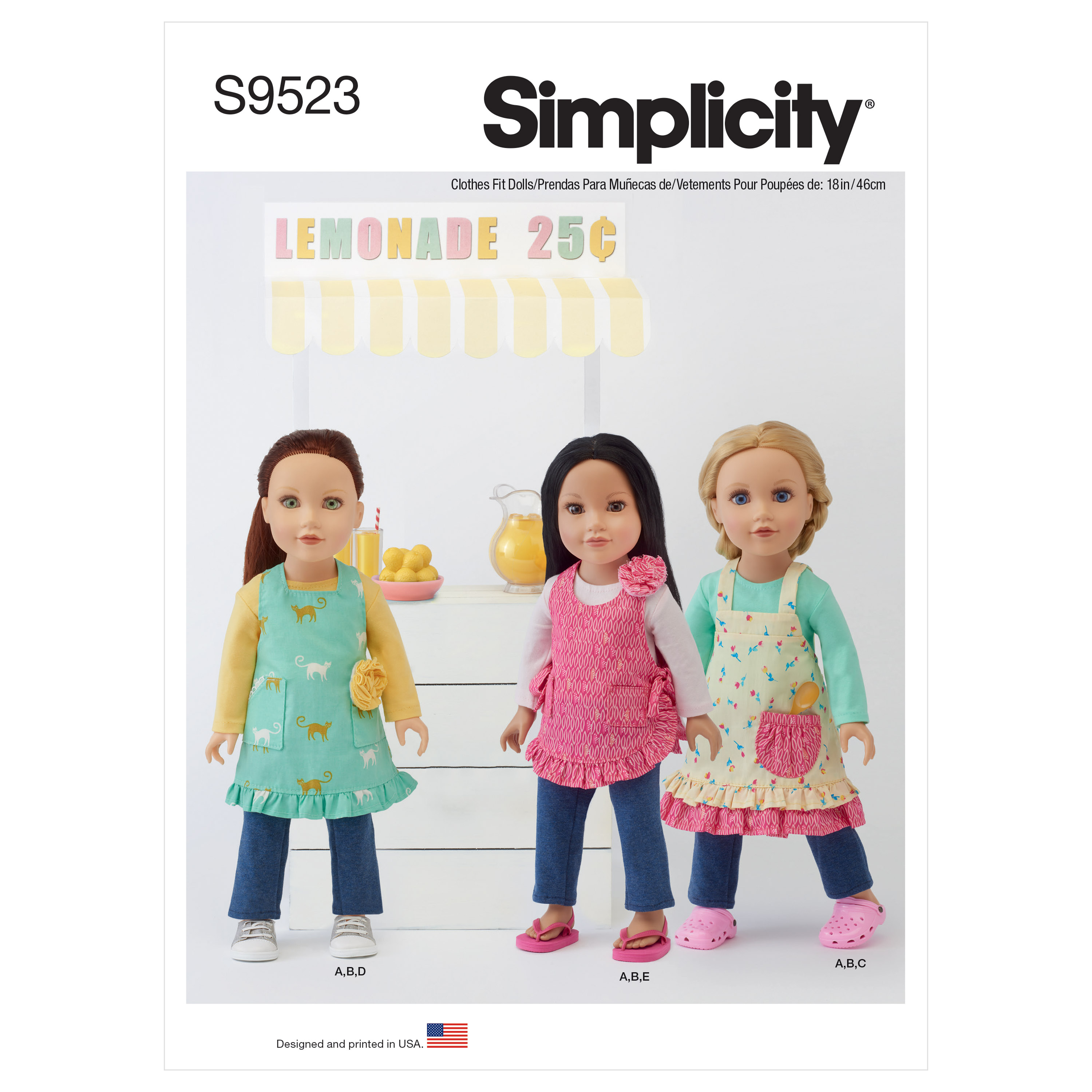 Simplicity 9523 18" Doll Clothes
