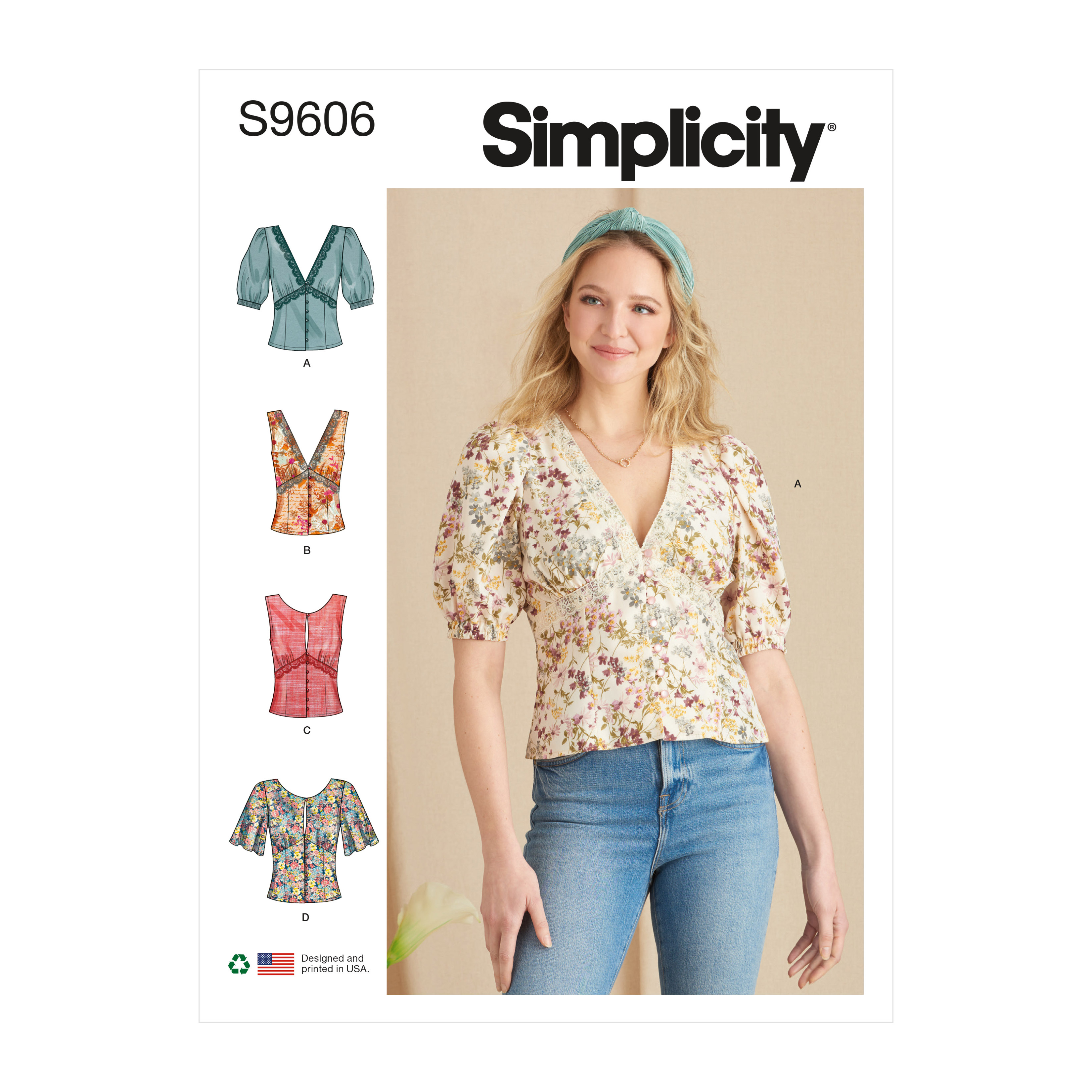 Simplicity 9606 Misses' Blouse