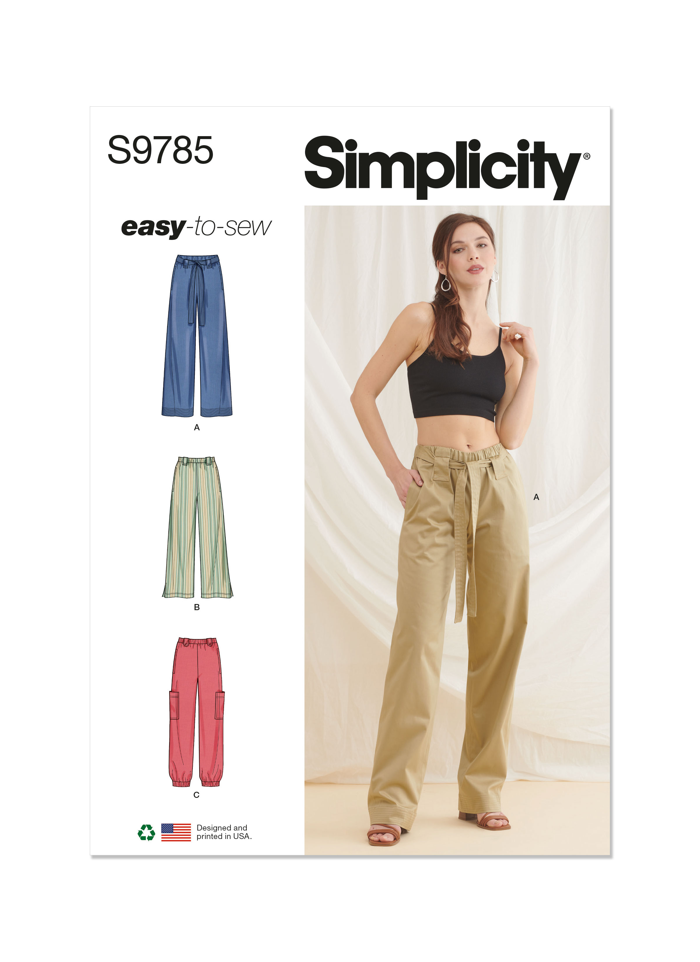 Simplicity 9785 Misses' Pants