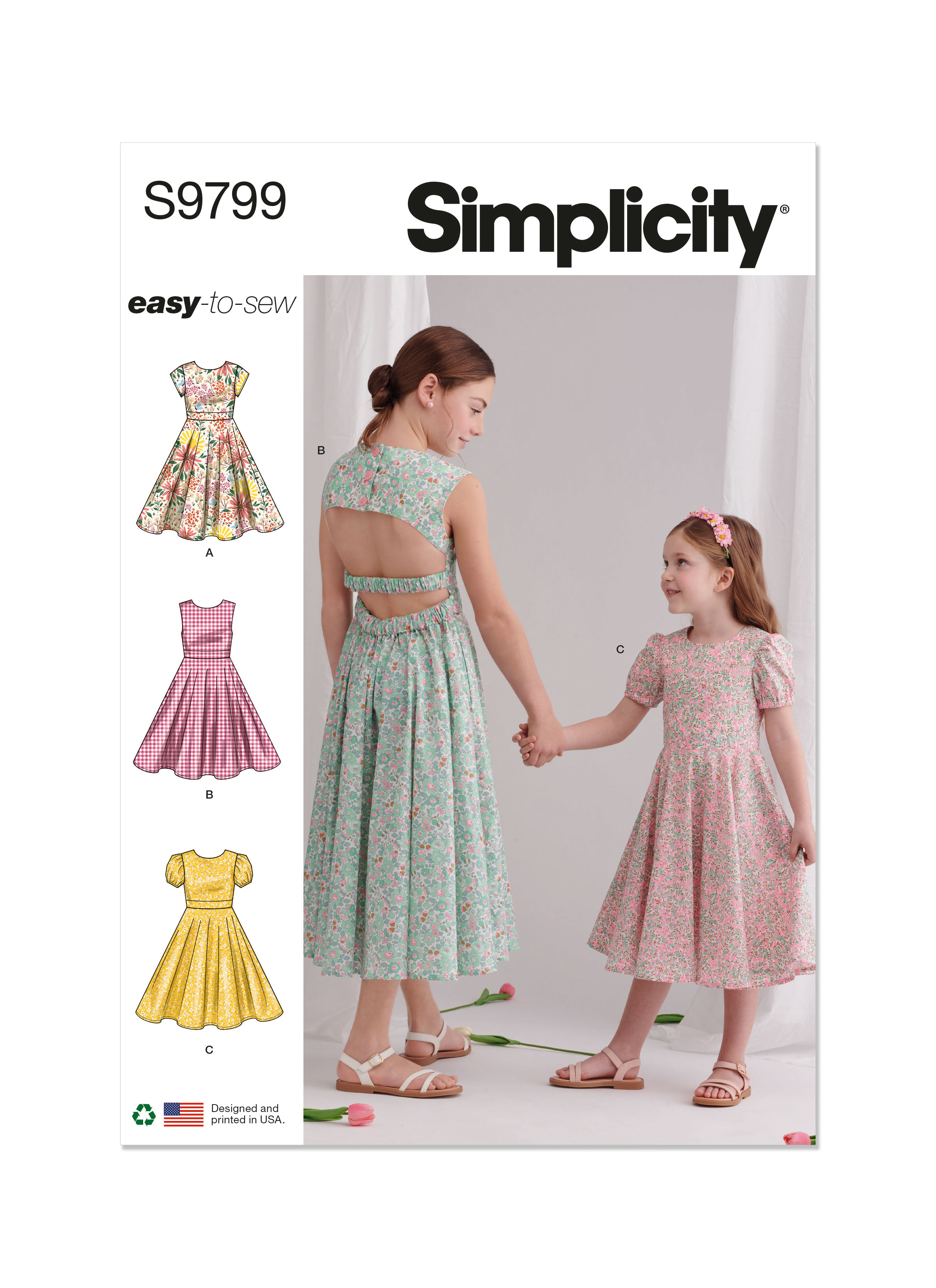 Simplicity 9799 Children's and Girls' Dresses