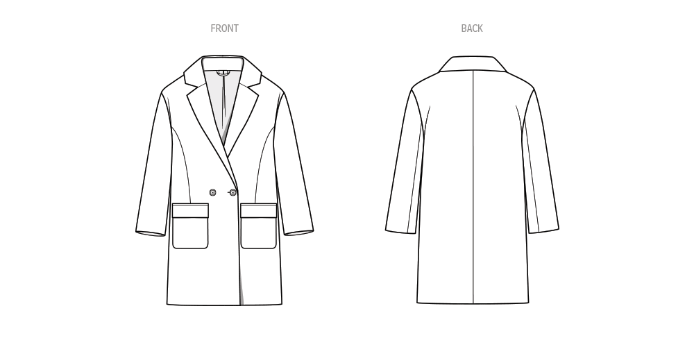 Simplicity 9854 Misses' Lined Coat for American Sewing Guild