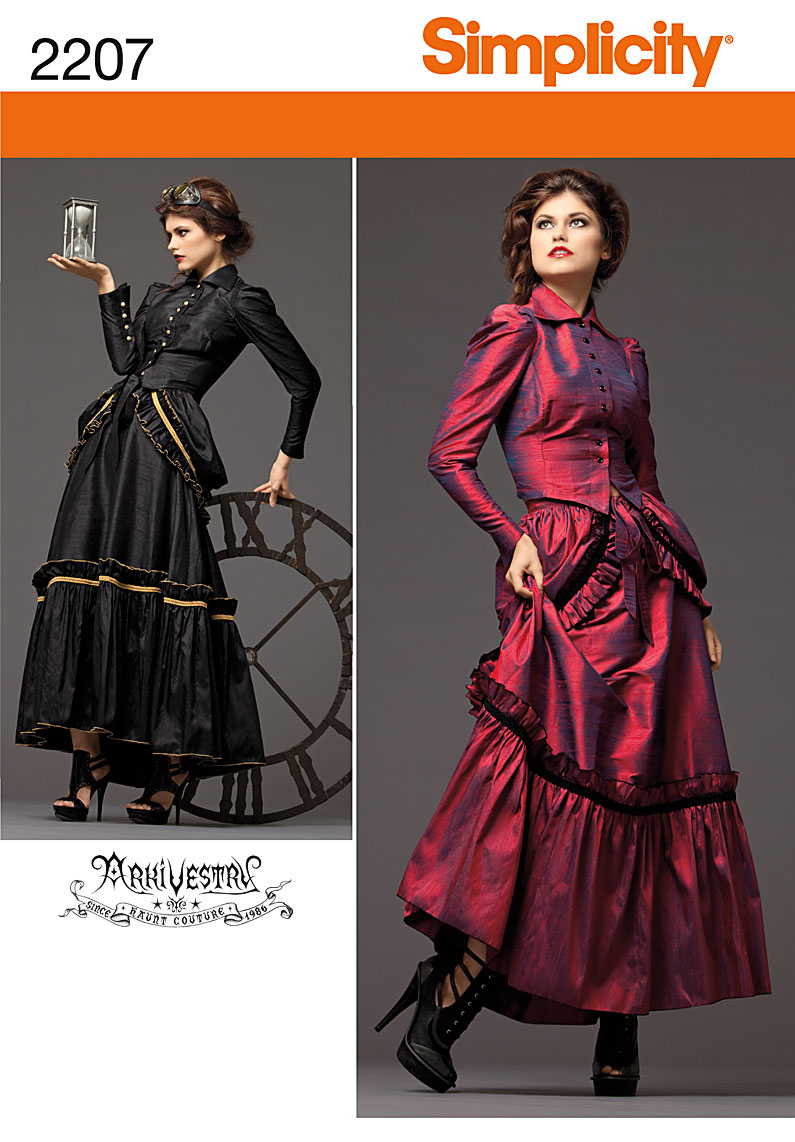Silk, Wool, and Needles Simplicity 2207 Steampunk Gown