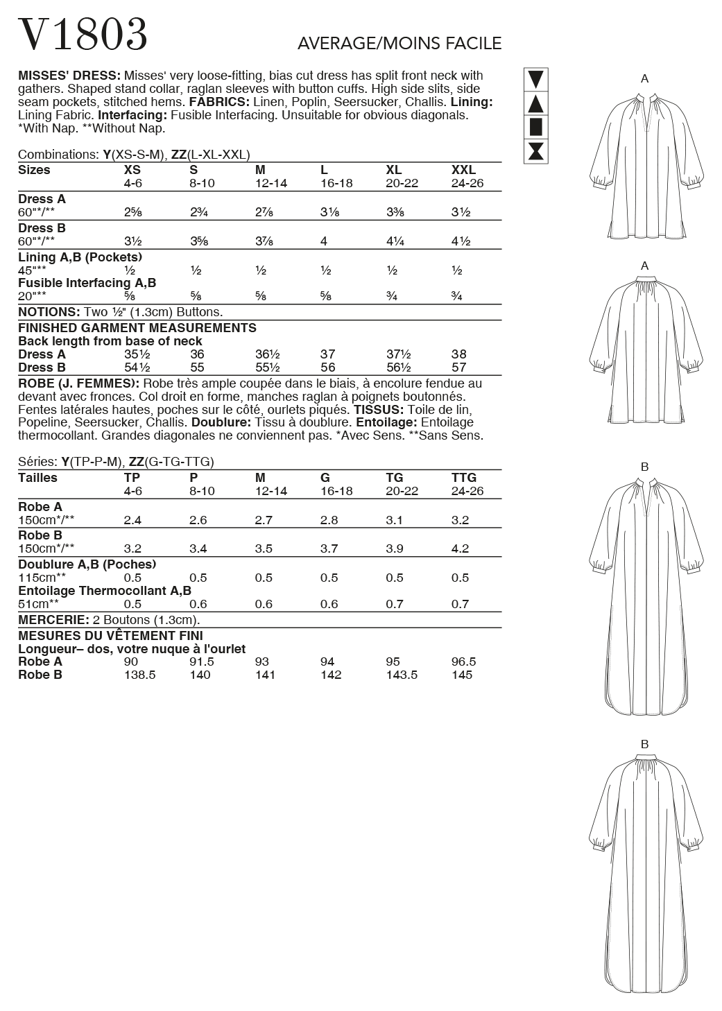 Vogue Patterns 1803 Misses' Dresses