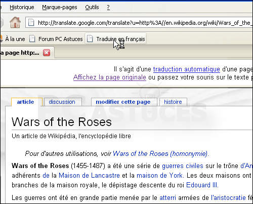la page téléchargée Traduction en anglais exemples.