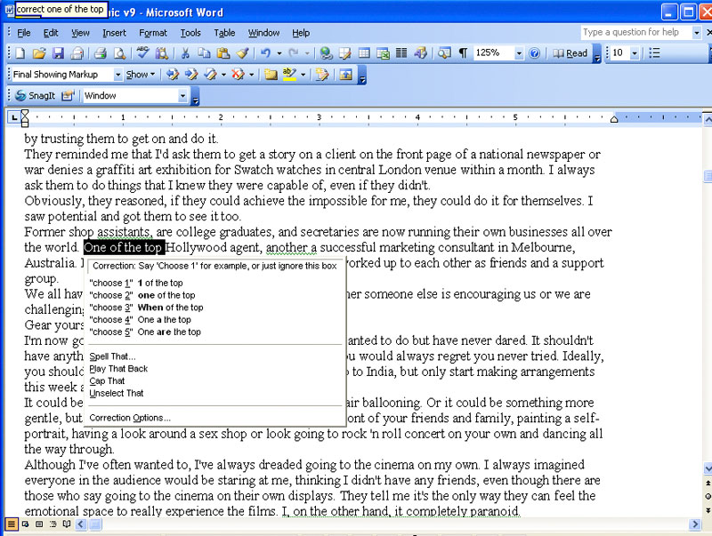 First Look Dragon NaturallySpeaking 9 VoiceRecognition