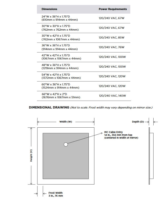Electric Mirror Silhouette LED BackLighted Mirror
