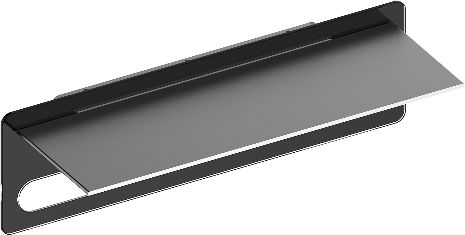 Keuco Edition 400 Crystalline Glass Shelf with Brackets, 2 Sizes, 3 Finishes Perfect Makeup