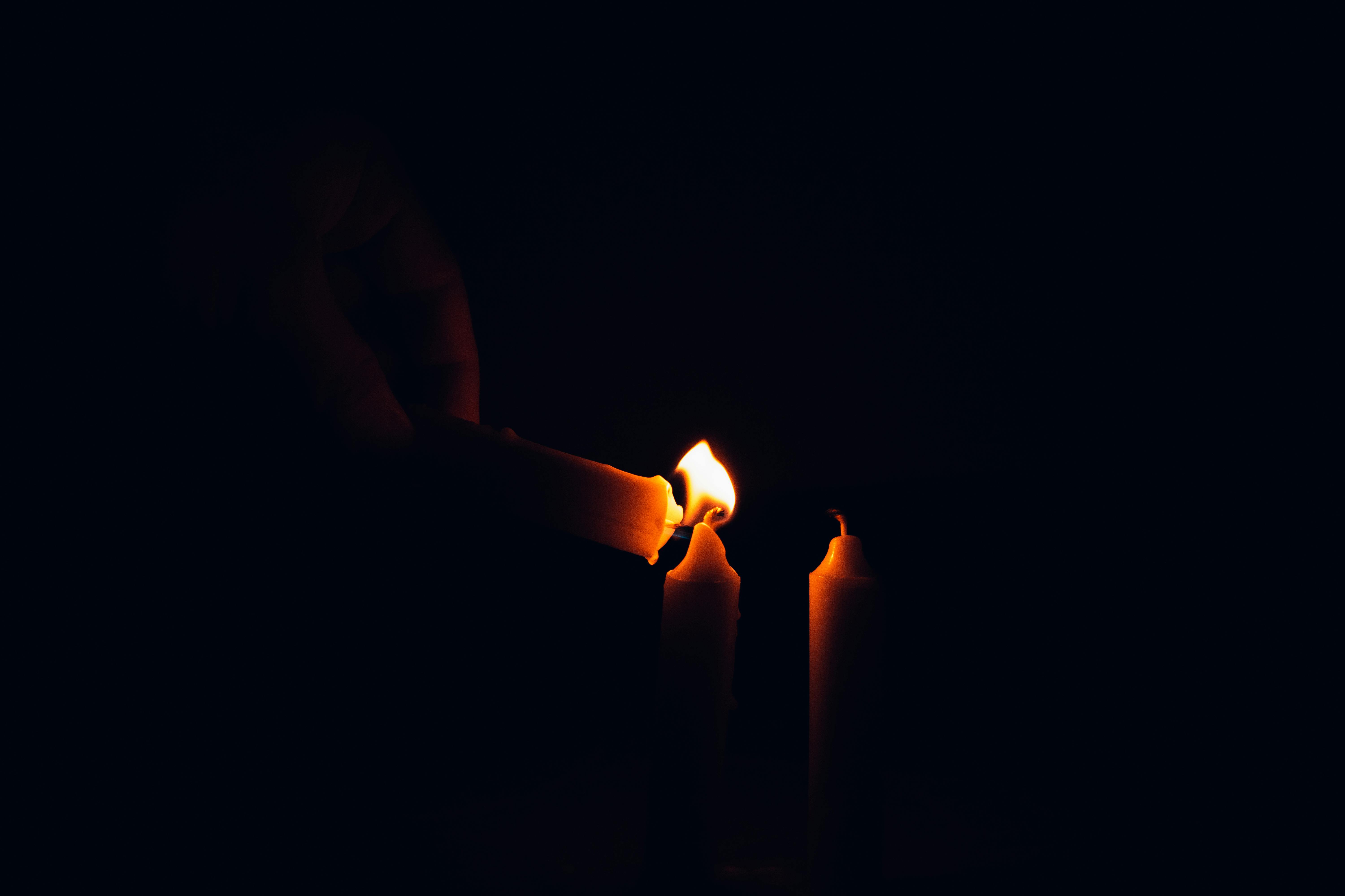 Candles in the Dark · Free Stock Photo