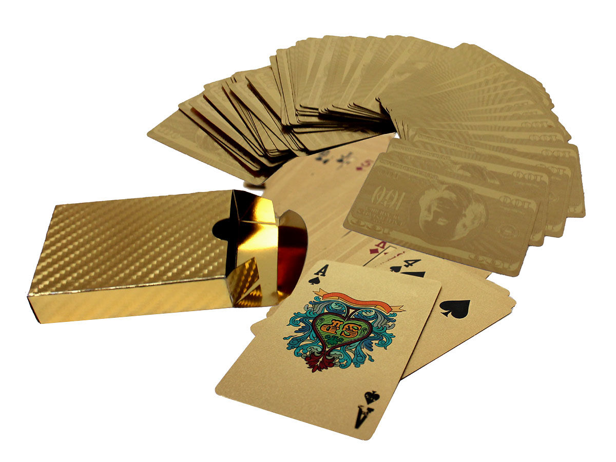 Deck Of 24K Certified Gold Plated Playing Cards
