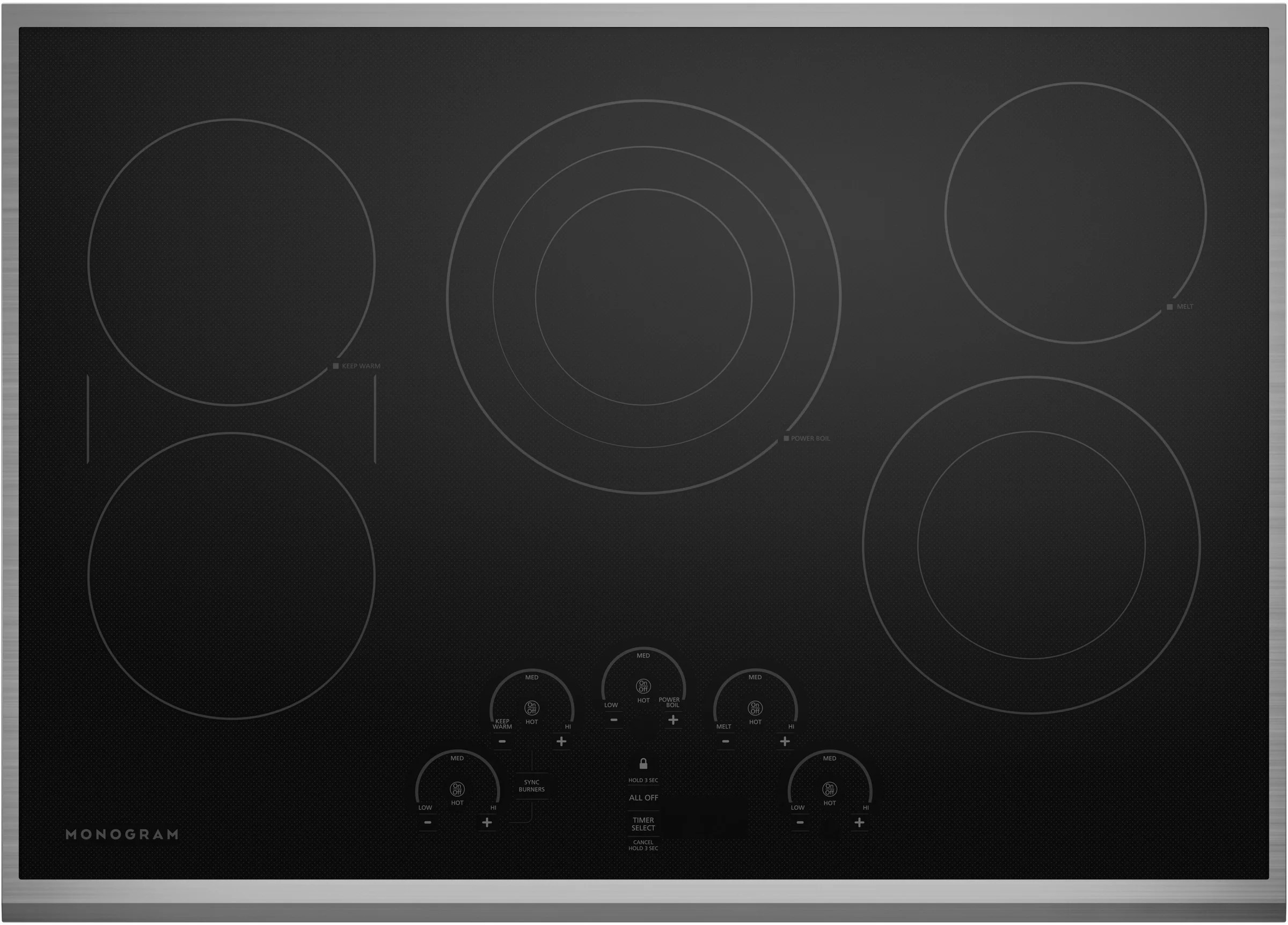 Monogram ZEU30RSJSS 30 Inch Smoothtop Electric Cooktop with Touch