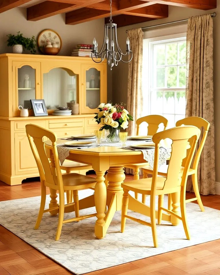 15 Yellow Dining Room Ideas with Subtle Accents