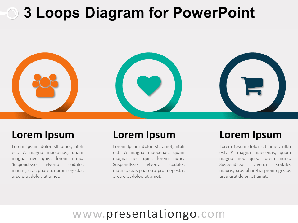 3 Loops Diagram for PowerPoint - PresentationGO.com