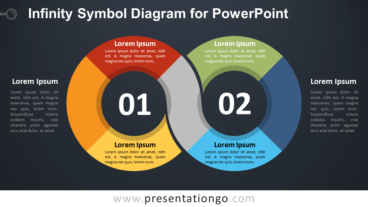 Infinity Symbol Diagram for PowerPoint PresentationGO