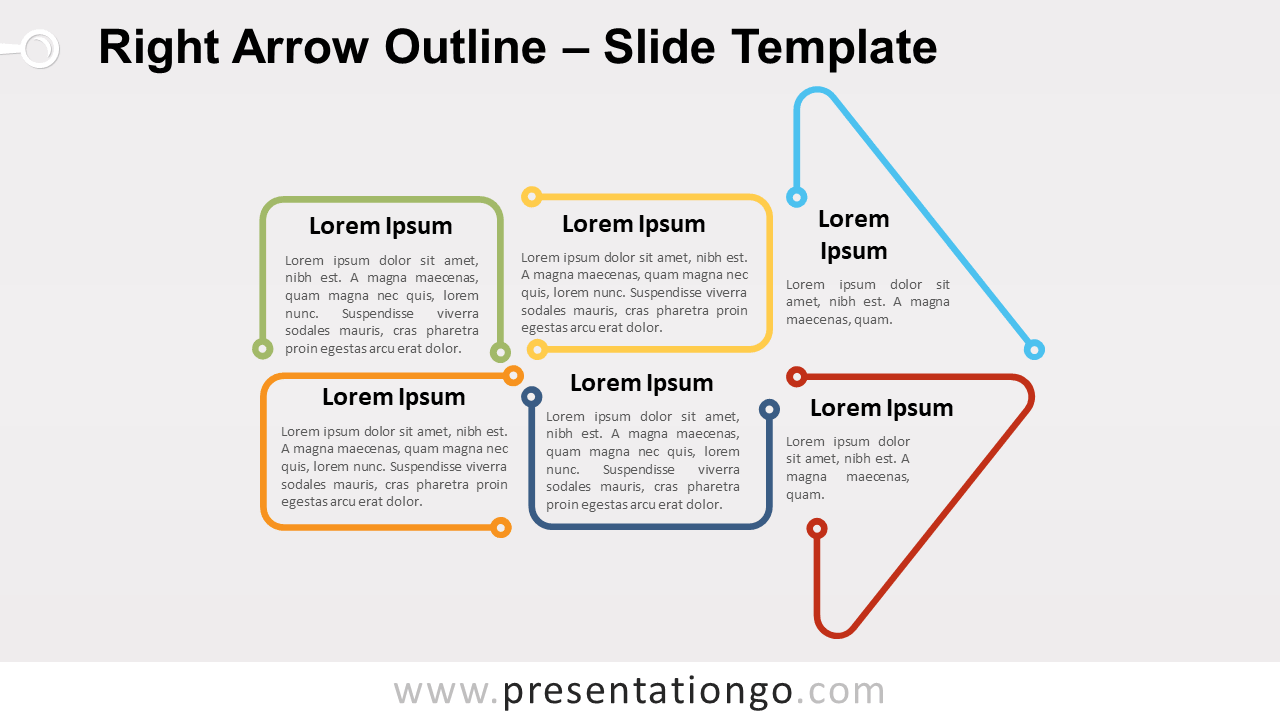Right Arrow Outline for PowerPoint and Google Slides PresentationGO