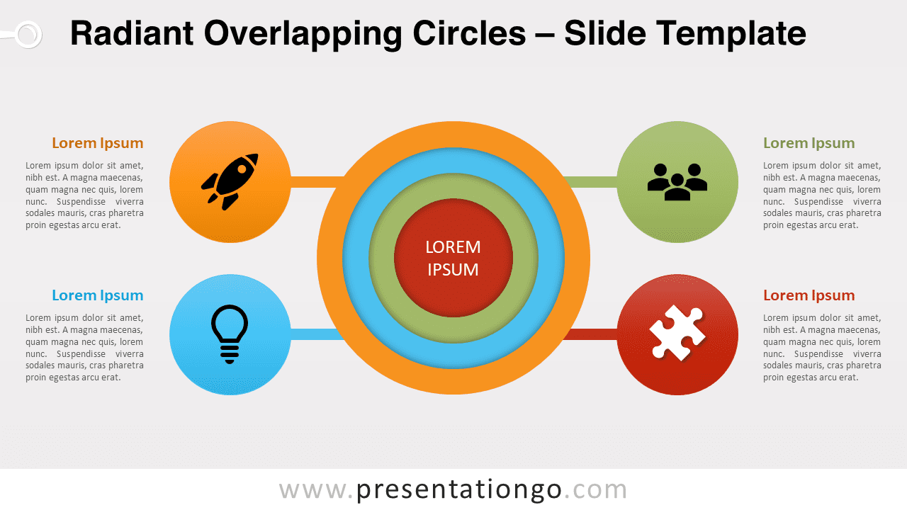 Radiant Overlapping Circles for PowerPoint and Google Slides