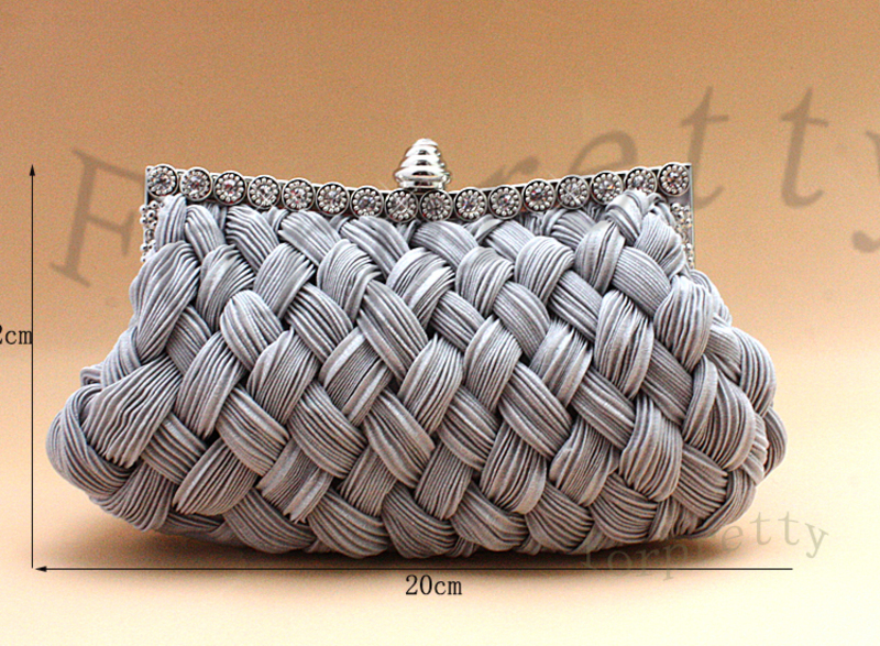 Satin Beige Clutch Purse