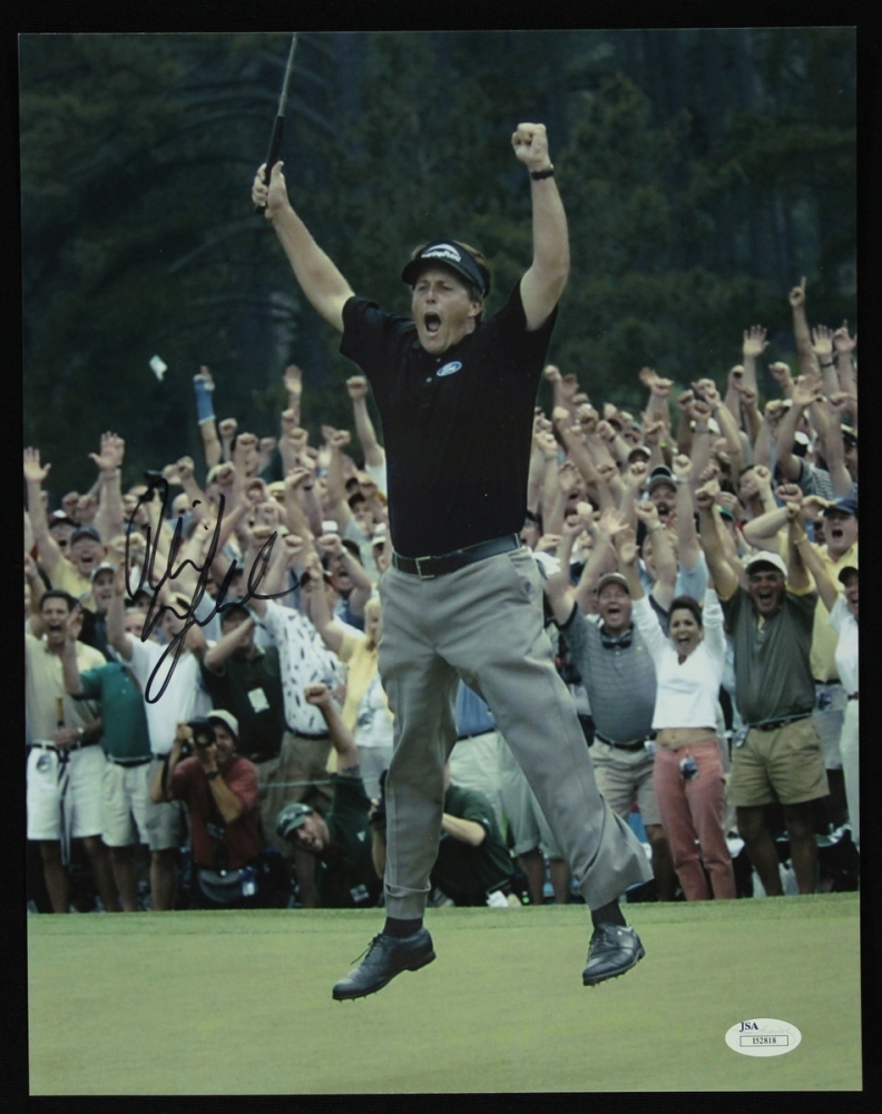 Phil Mickelson Signed 2004 Masters 11x14 Photo (JSA COA) Pristine Auction