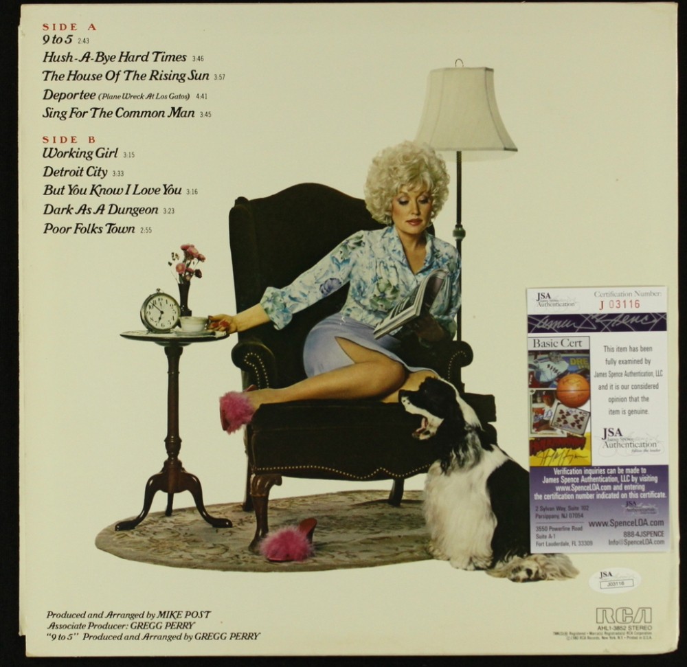 Dolly Parton Signed LP Record "9 to 5 and Odd Jobs" (JSA COA