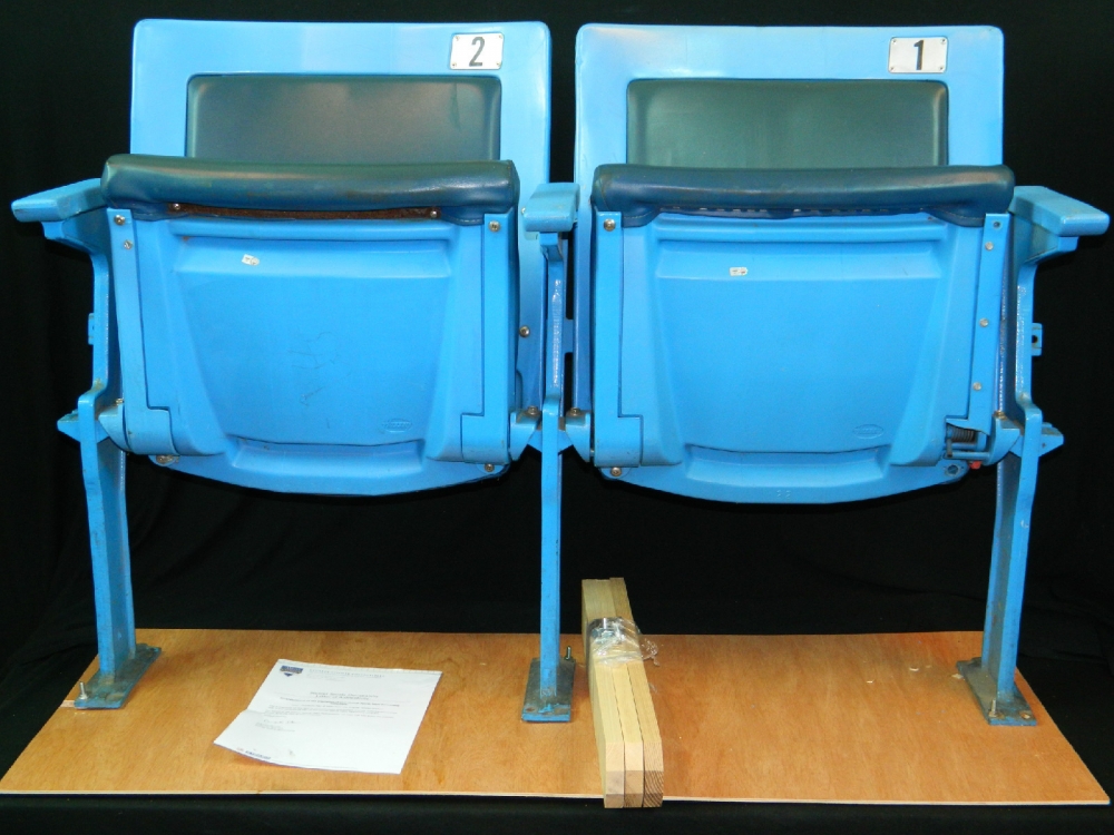 Pair of Original Yankee Stadium Padded Seats 6 & 7 (Steiner LOA & MLB