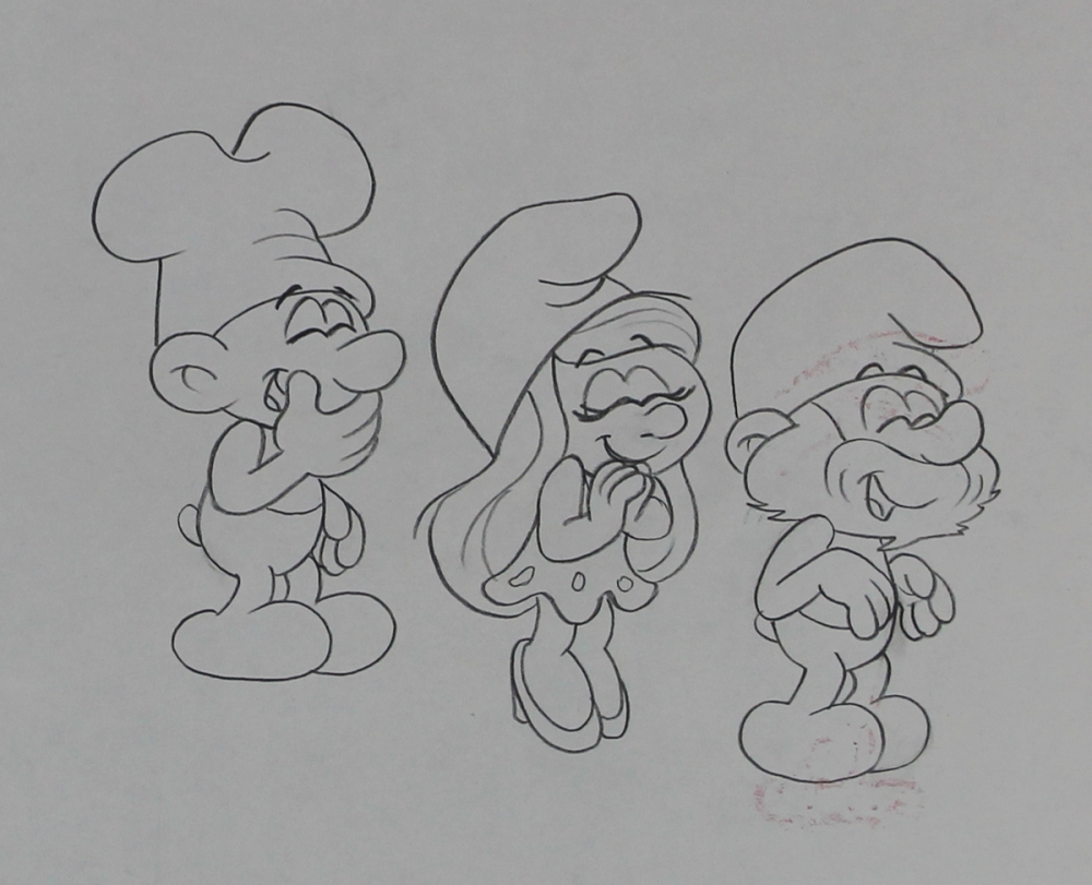 Vintage Hanna Barbera "The Smurfs" Original Production Animation Cel