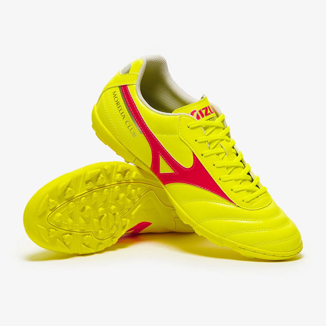 Mizuno Morelia II Club Turf Safety Yellow/Fiery Coral/Galaxy Silver