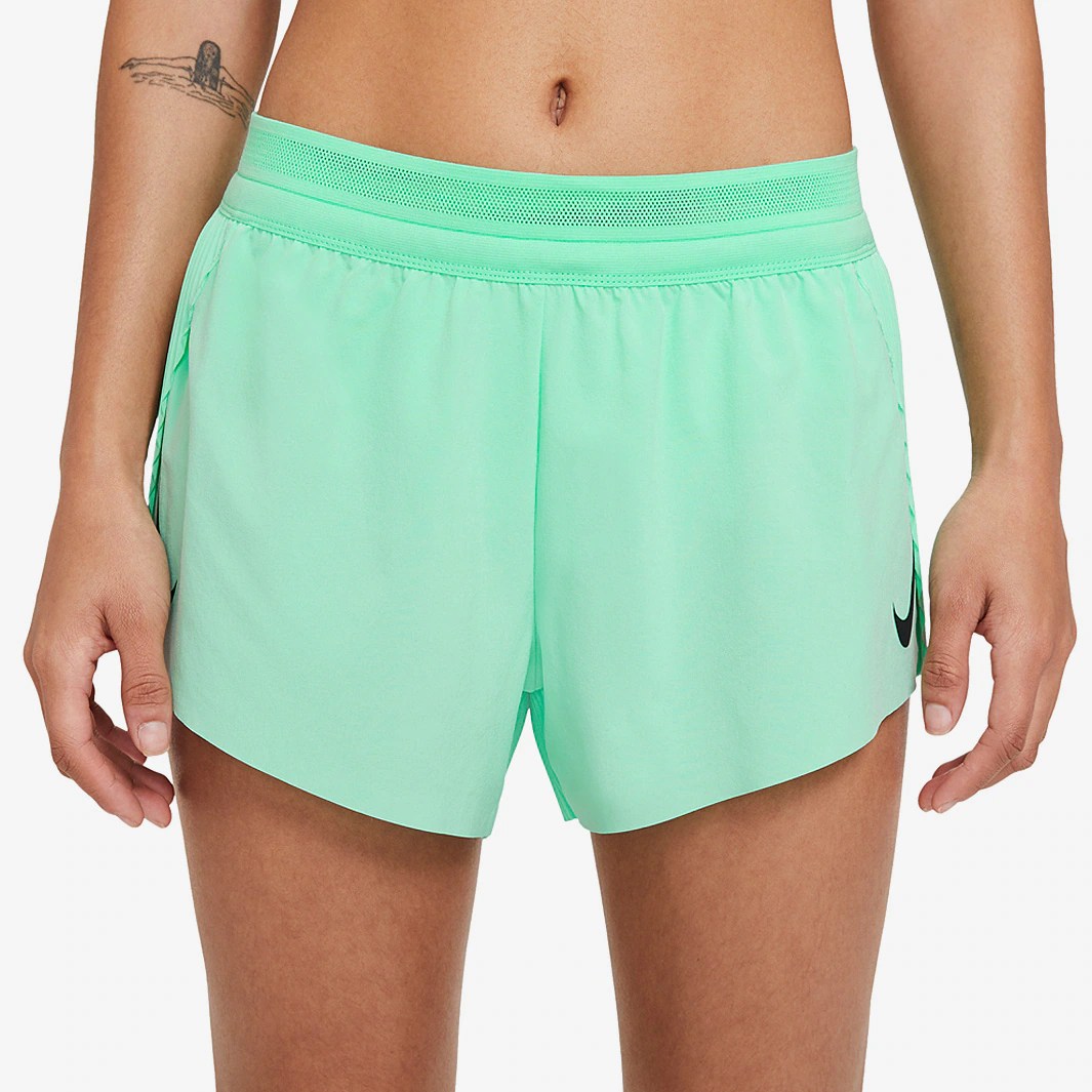 Nike Womens DriFIT Aeroswift Short Green Glow/Black Womens